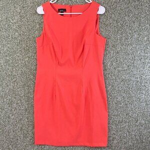 ALYX Dress Womens 12 Orange Stretch Sleeveless Sheath Classic Prep
